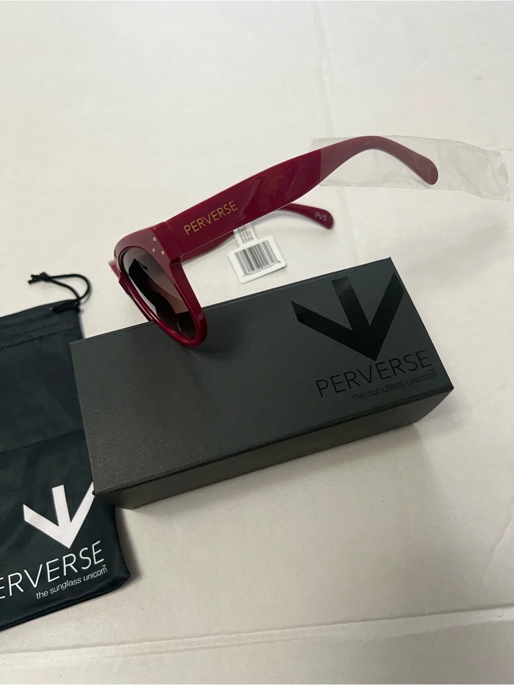Perverse Women's Burgundy Sunglasses - Glossy Full-Frame Shades